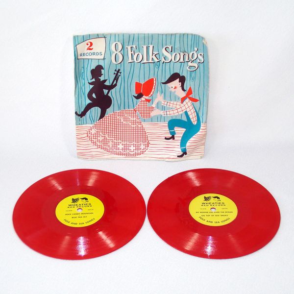 Wheaties 1950s Folk Songs Red Records 78 RPM Mail-In Premium