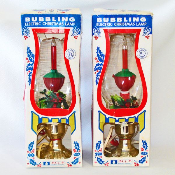 Bubbling Electric Hurricane Christmas Lamp in Original Box #4